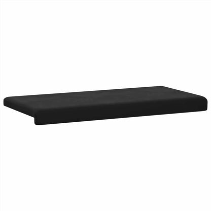 Bench Cushion Velvet Black Depth 35 cm