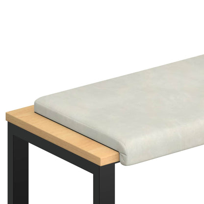 Bench Cushion Velvet Cream Depth 35 cm