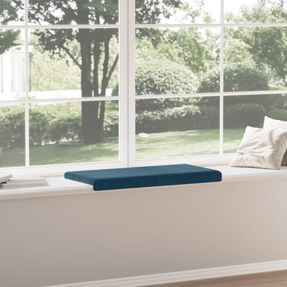 Bench Cushion Velvet Blue Depth 35 cm