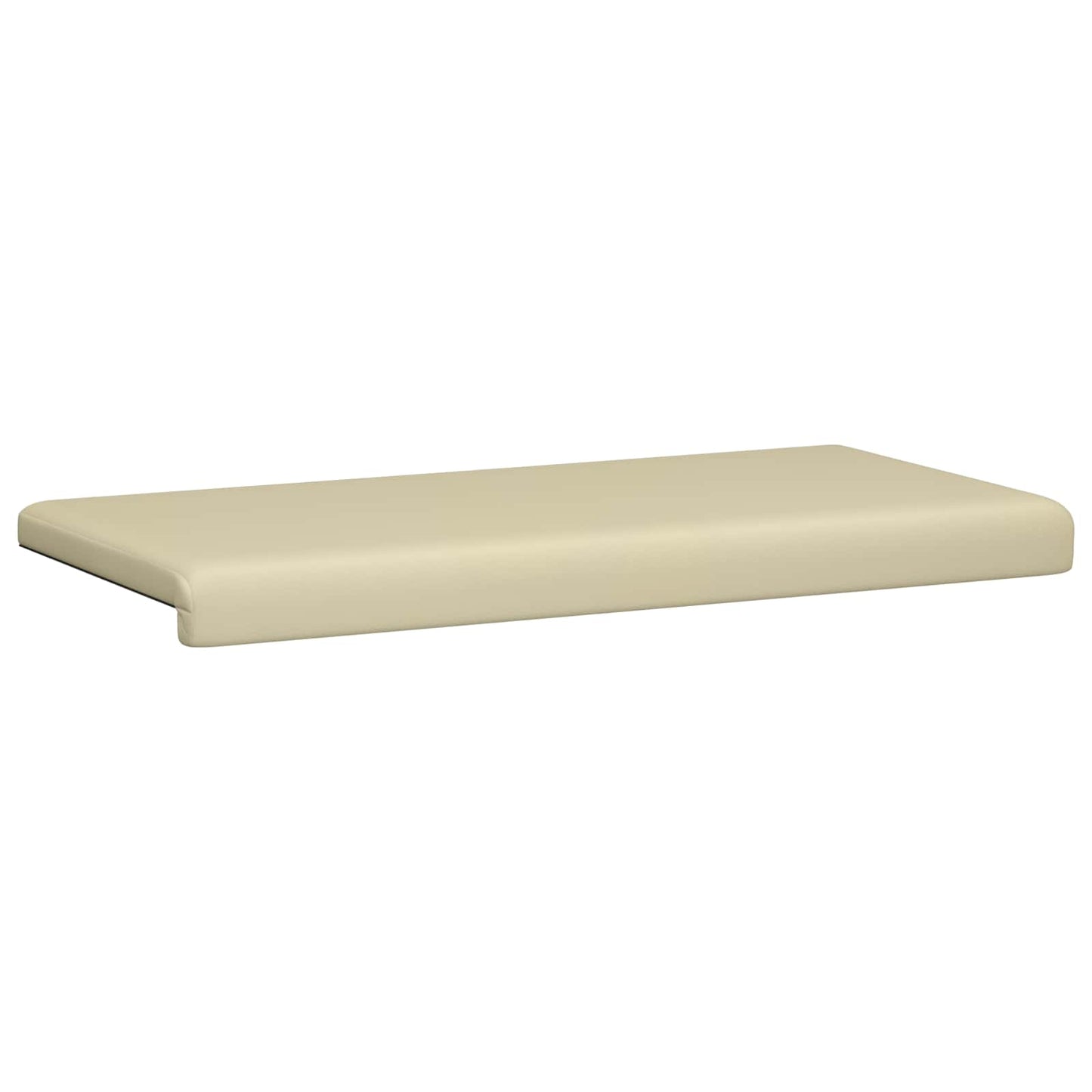Bench Cushion Faux Leather Cream Depth 35 cm