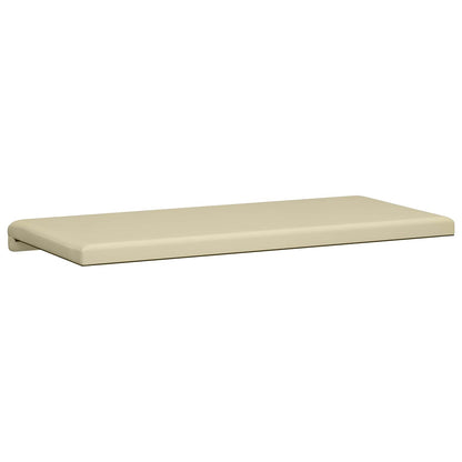 Bench Cushion Faux Leather Cream Depth 35 cm