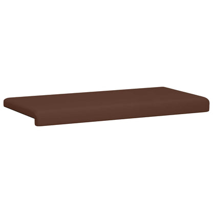 Bench Cushion Faux Leather Brown Depth 35 cm