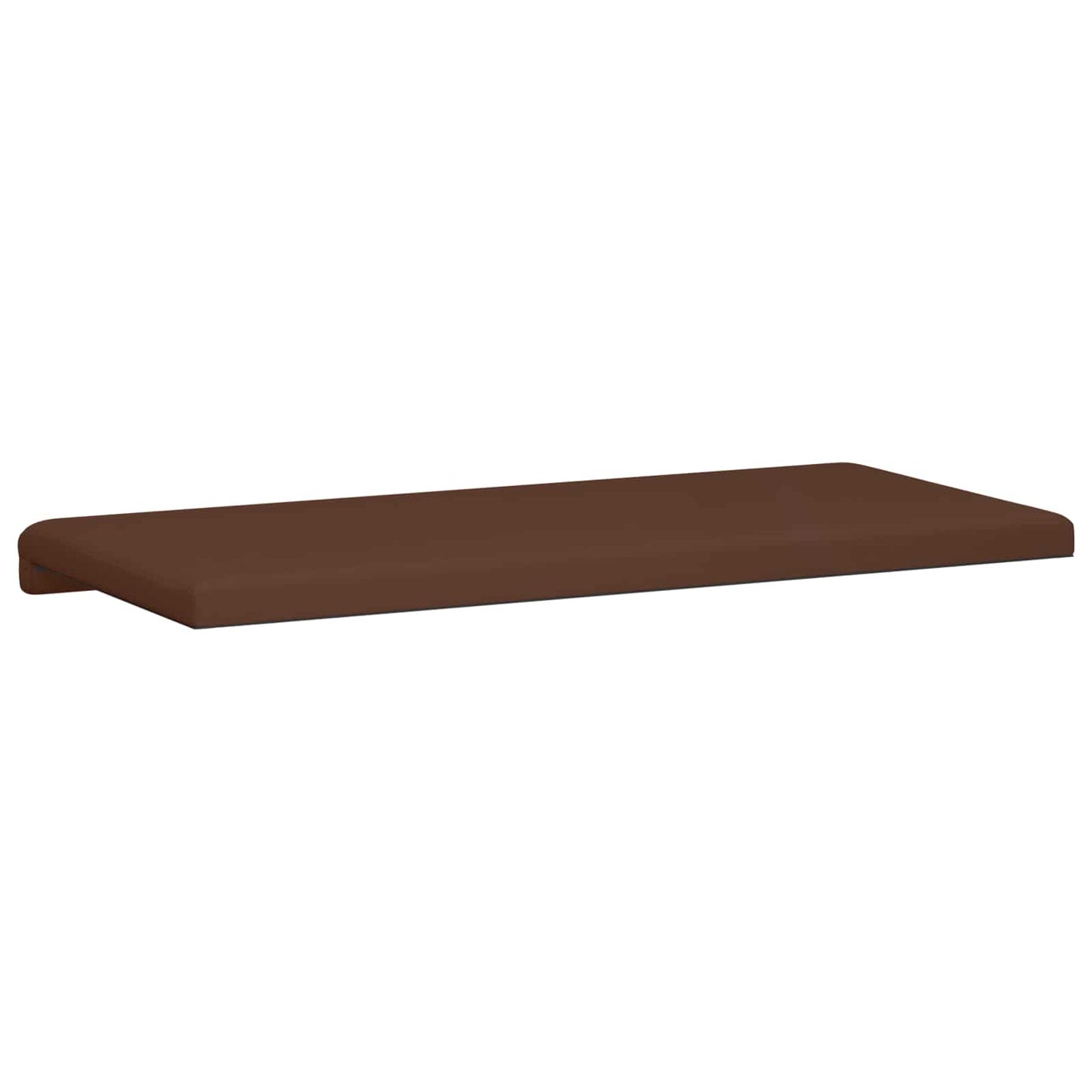 Bench Cushion Faux Leather Brown Depth 35 cm
