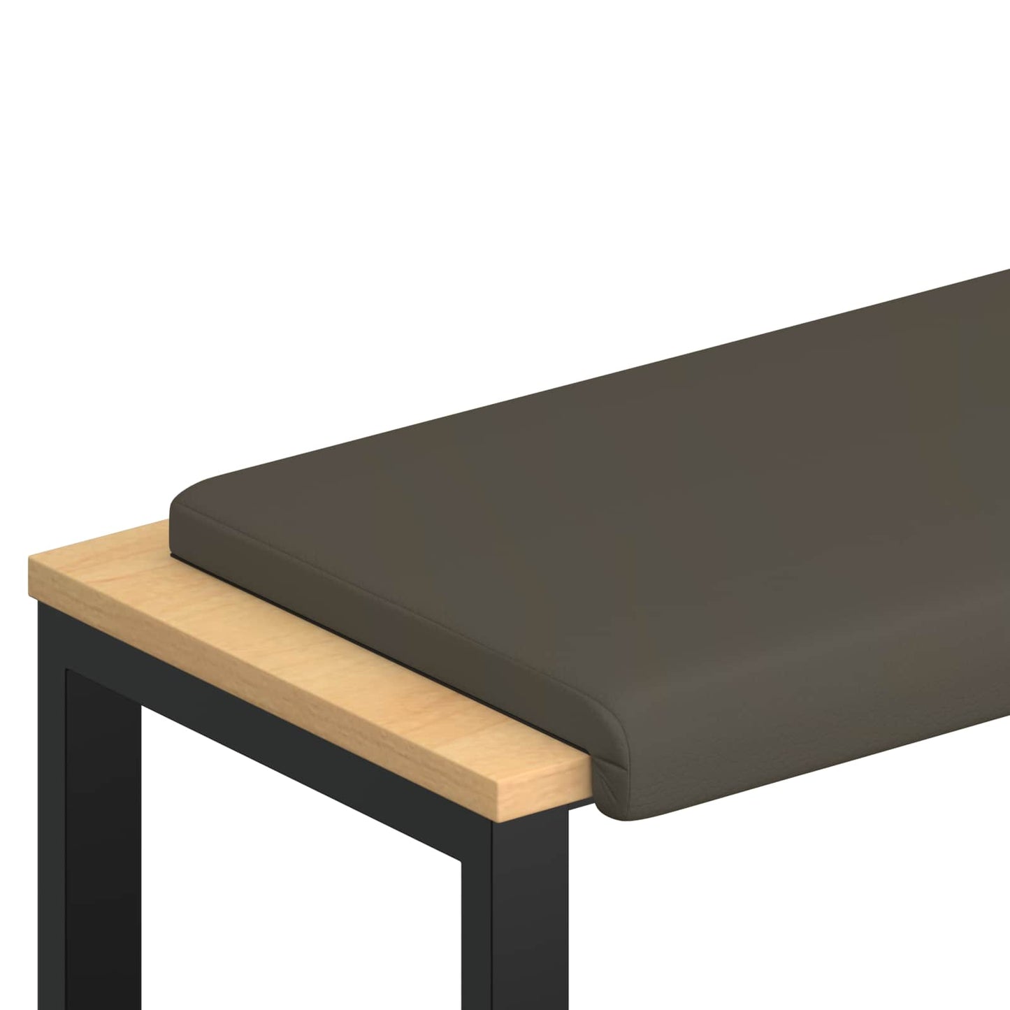 Bench Cushion Faux Leather Grey Depth 35 cm