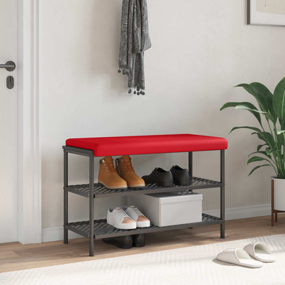 Bench Cushion Faux Leather Red Depth 35 cm