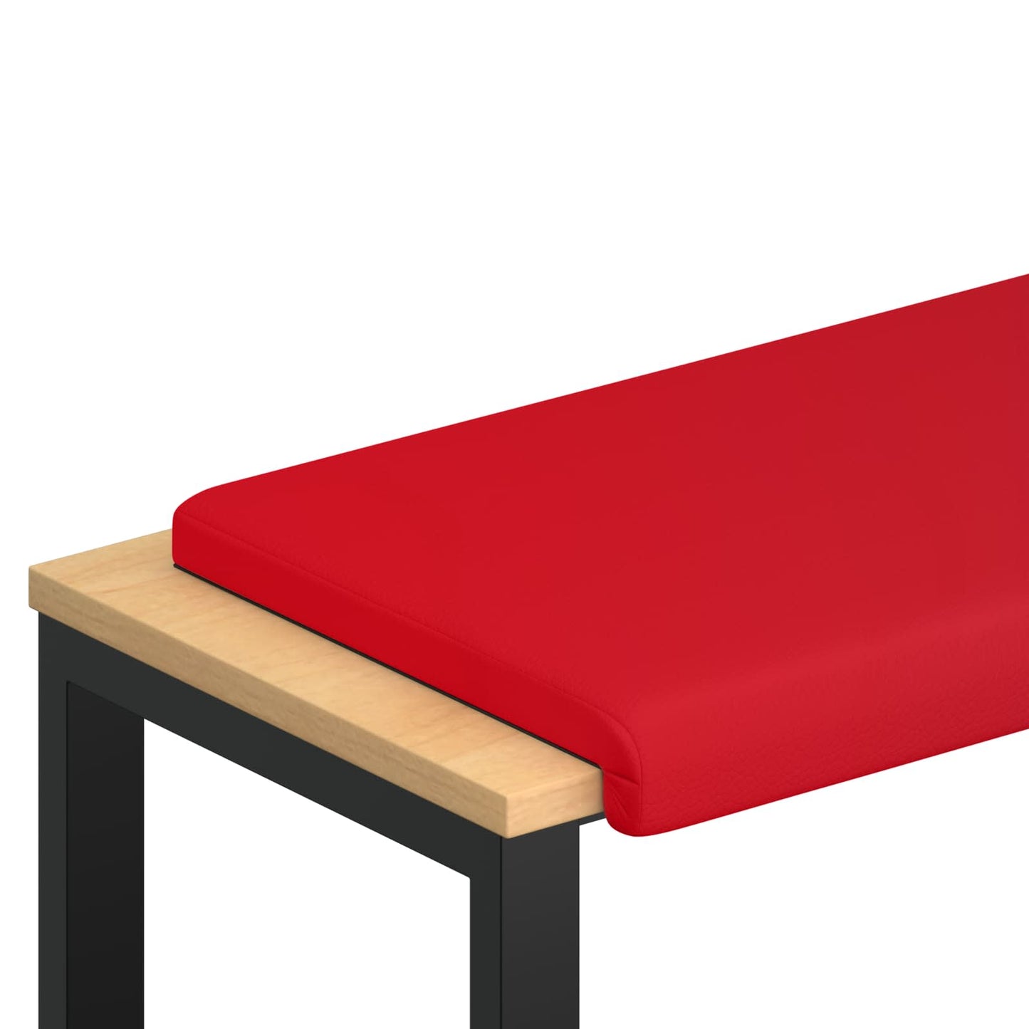 Bench Cushion Faux Leather Red Depth 35 cm