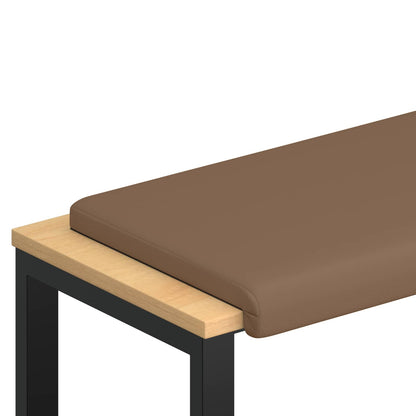 Bench Cushion Faux Leather Cappuccino Depth 35 cm