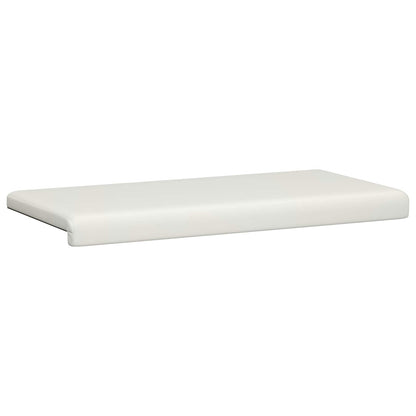 Bench Cushion Faux Leather White Depth 35 cm