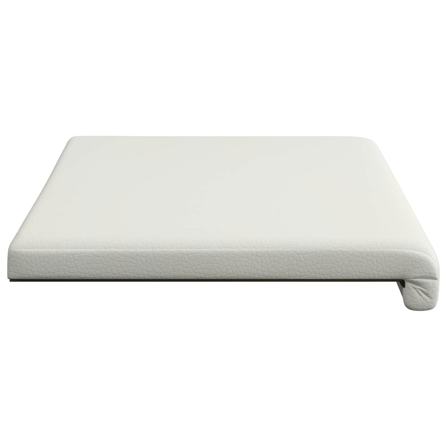 Bench Cushion Faux Leather White Depth 35 cm
