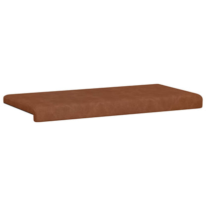 Bench Cushion Faux Leather Brown Depth 35 cm