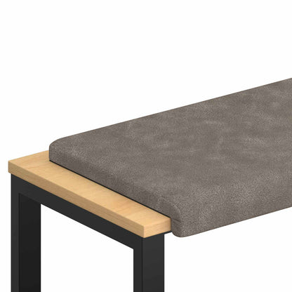 Bench Cushion Faux Leather Grey Depth 35 cm