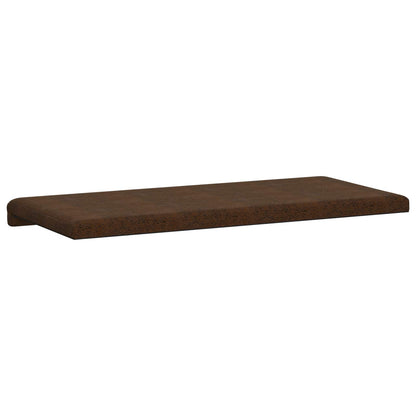 Bench Cushion Faux Suede Fabric Brown Depth 35 cm