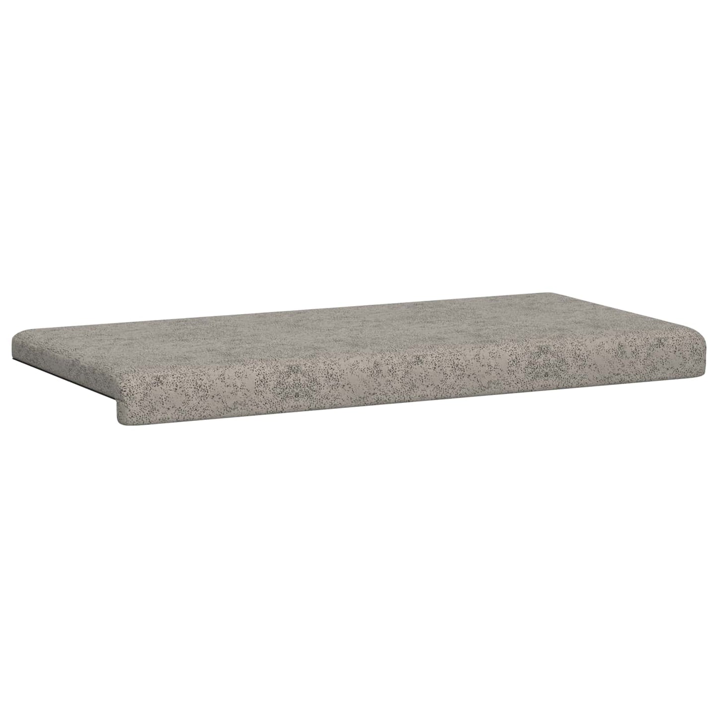 Bench Cushion Faux Suede Fabric Light Grey Depth 35 cm