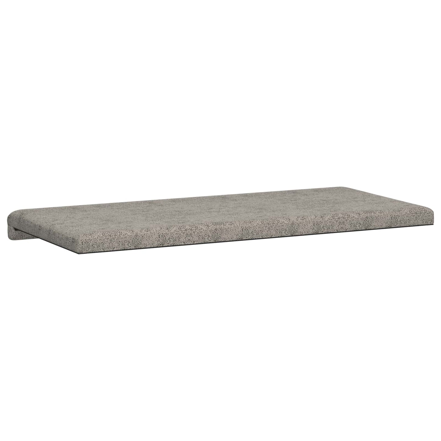 Bench Cushion Faux Suede Fabric Light Grey Depth 35 cm