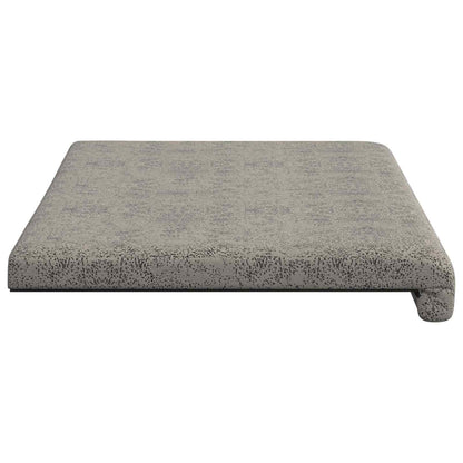 Bench Cushion Faux Suede Fabric Light Grey Depth 35 cm