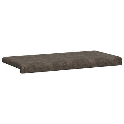 Bench Cushion Faux Suede Fabric Dark Grey Depth 35 cm