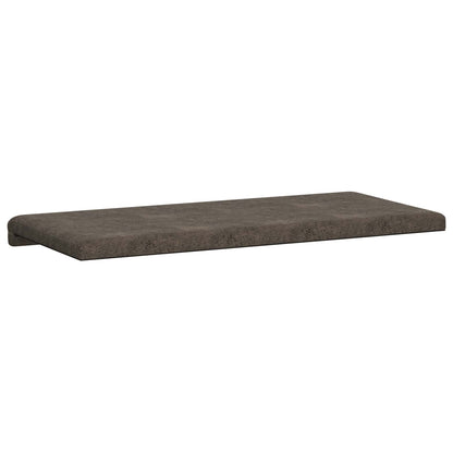 Bench Cushion Faux Suede Fabric Dark Grey Depth 35 cm