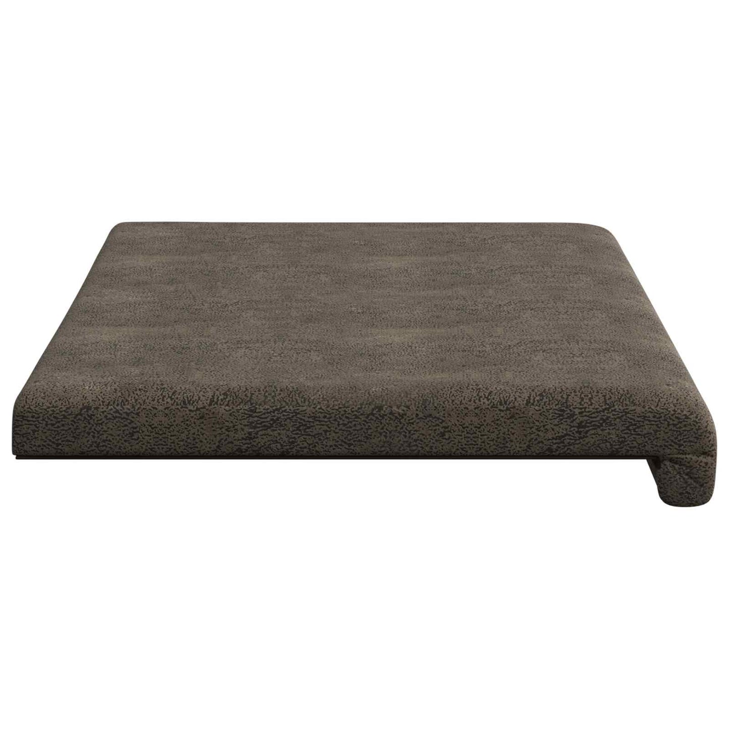 Bench Cushion Faux Suede Fabric Dark Grey Depth 35 cm