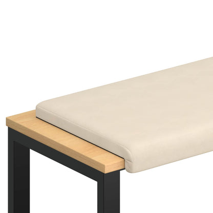 Bench Cushion Microfiber Beige Depth 35 cm