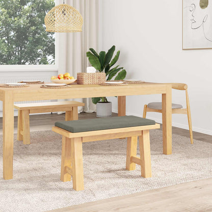 Bench Cushion Corduroy Light Grey Depth 35 cm