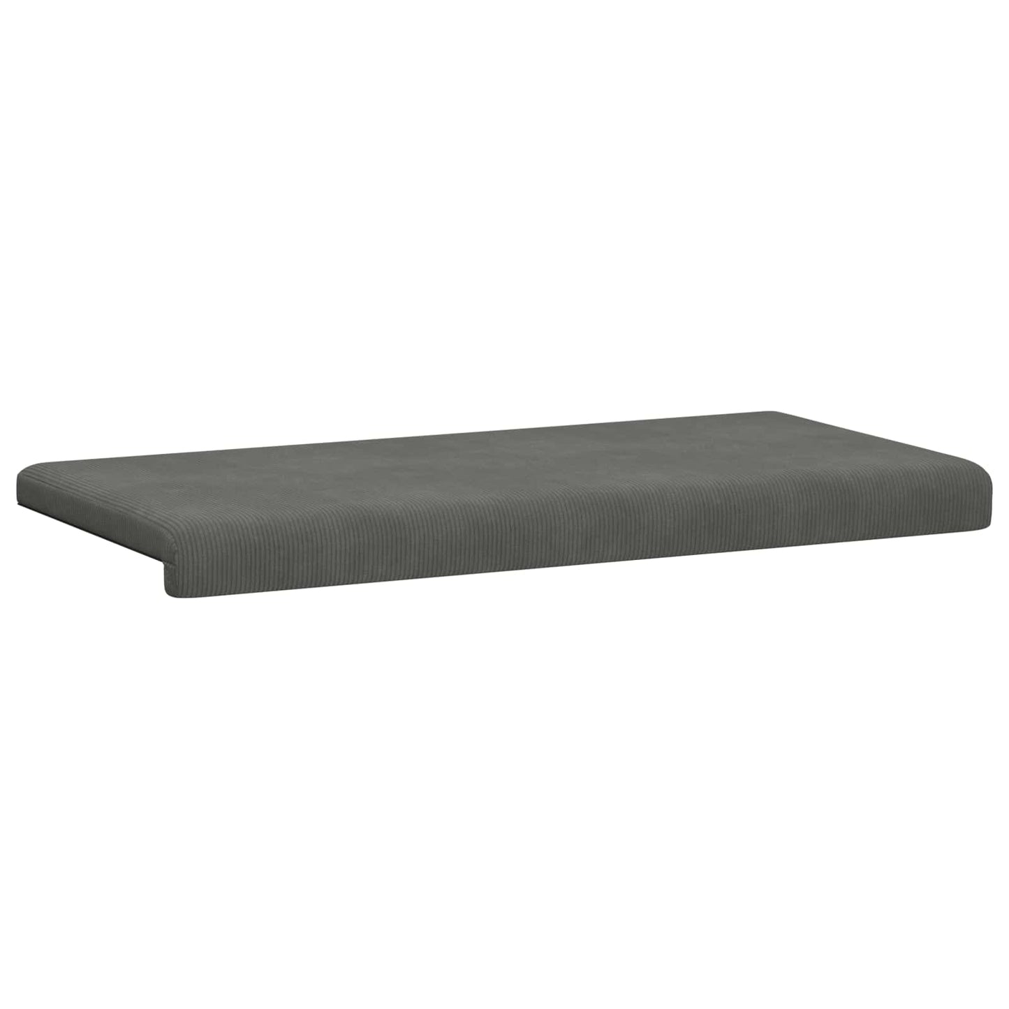 Bench Cushion Corduroy Dark Grey Depth 35 cm