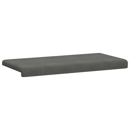 Bench Cushion Corduroy Dark Grey Depth 35 cm