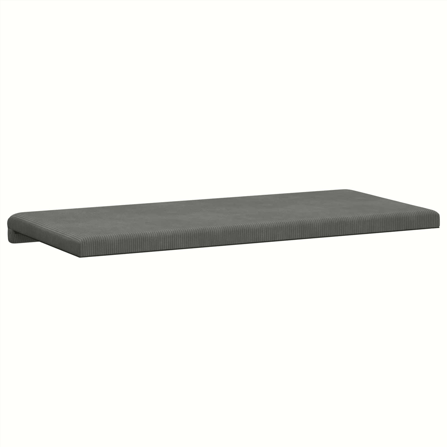 Bench Cushion Corduroy Dark Grey Depth 35 cm
