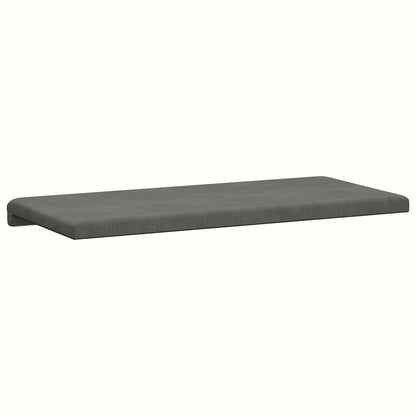 Bench Cushion Corduroy Dark Grey Depth 35 cm