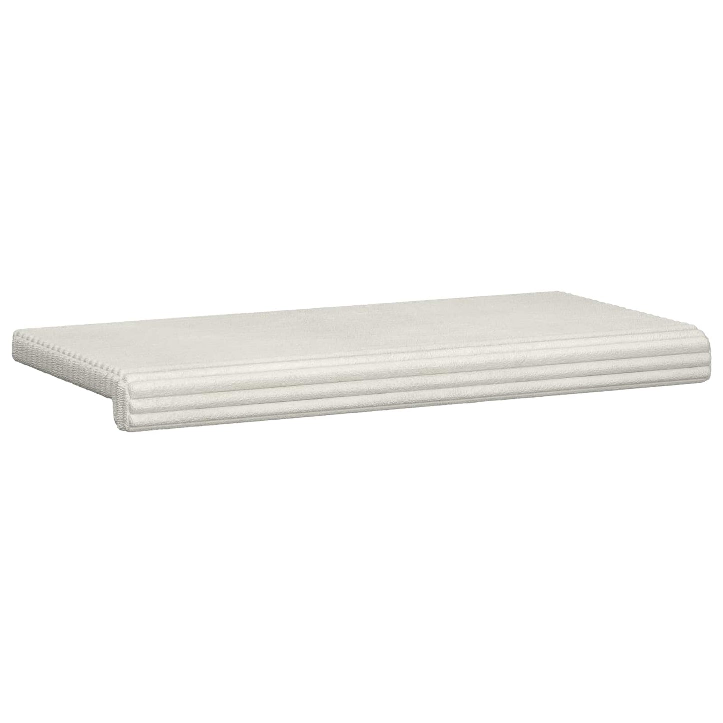 Bench Cushion Plush Corduroy Cream Depth 35 cm