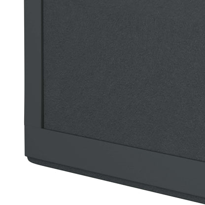 Bench Cushion Plush Corduroy Anthracite Depth 35 cm