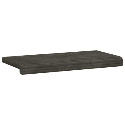 Bench Cushion Plush Corduroy Anthracite Depth 35 cm