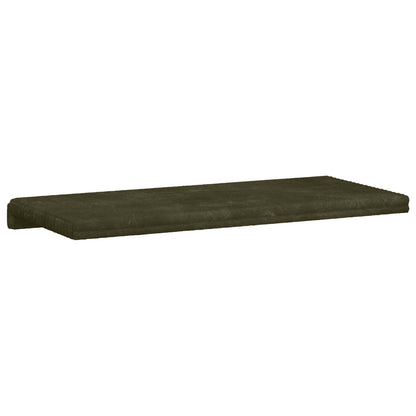Bench Cushion Plush Corduroy Green Depth 35 cm