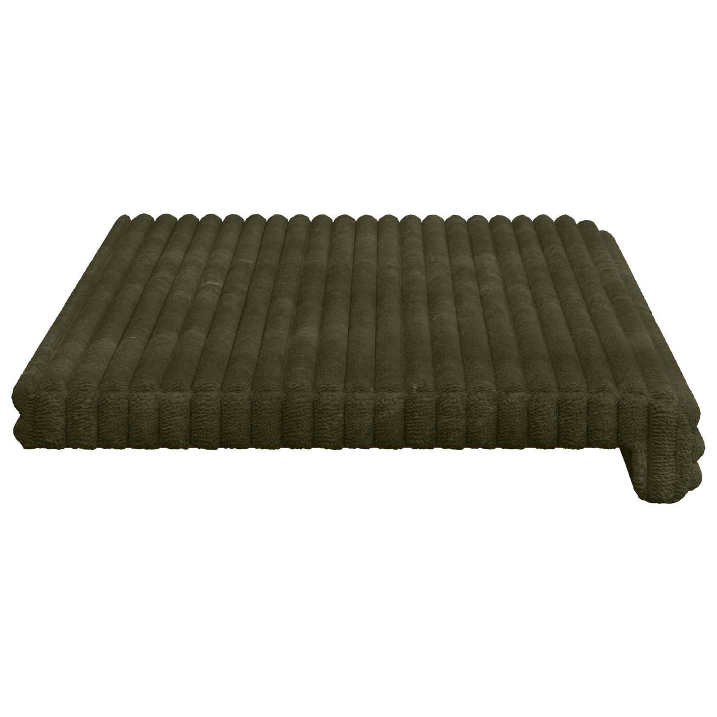 Bench Cushion Plush Corduroy Green Depth 35 cm
