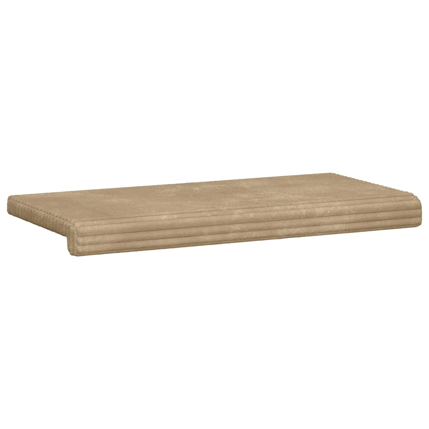 Bench Cushion Plush Corduroy Taupe Depth 35 cm