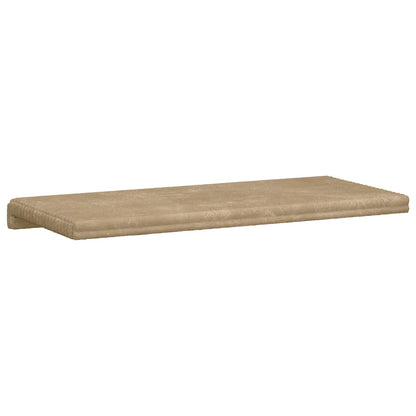 Bench Cushion Plush Corduroy Taupe Depth 35 cm