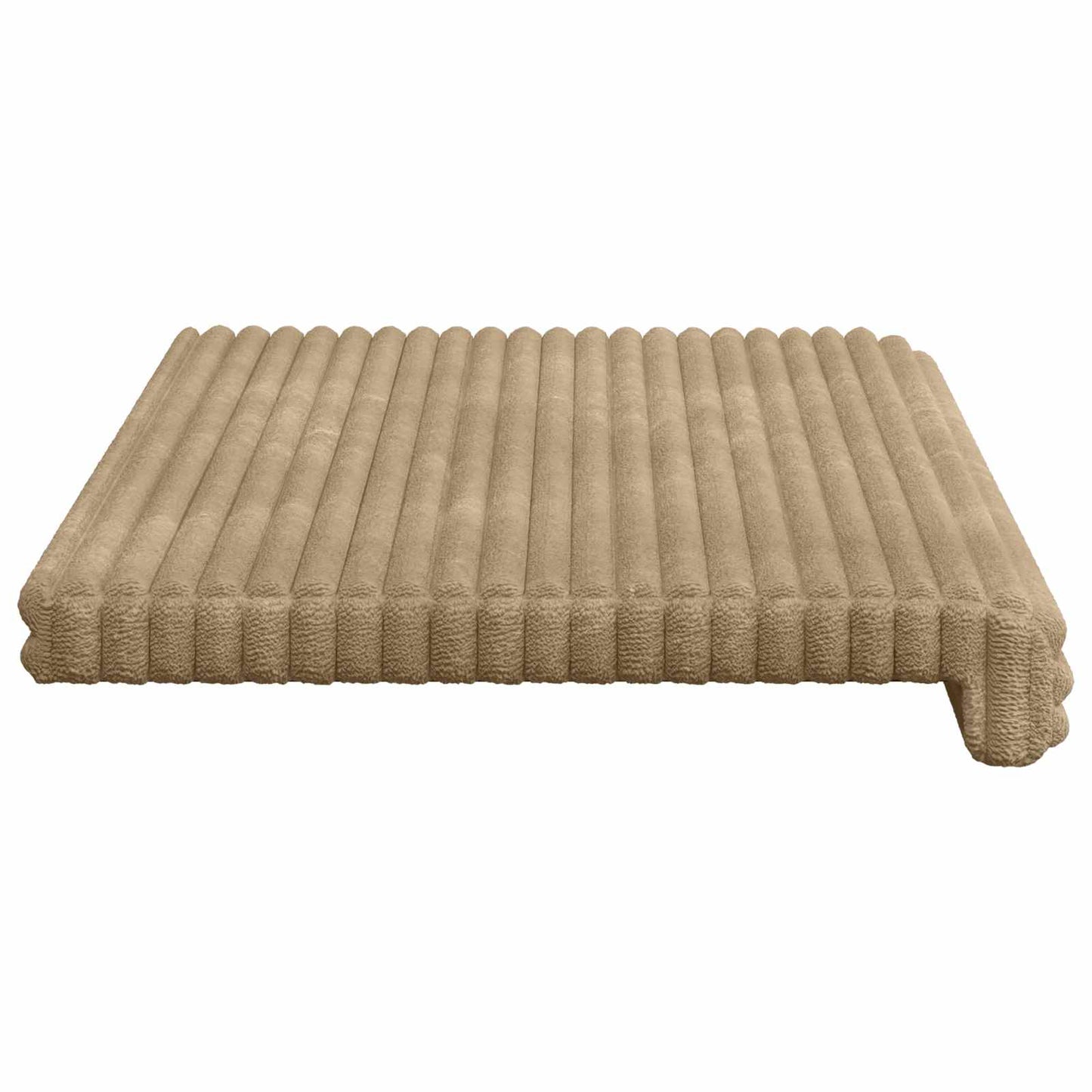 Bench Cushion Plush Corduroy Taupe Depth 35 cm