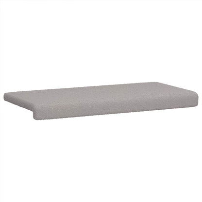 Bench Cushion Sherpa Fabric Light Grey Depth 35 cm