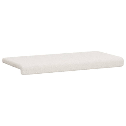 Bench Cushion Sherpa Fabric Cream Depth 35 cm