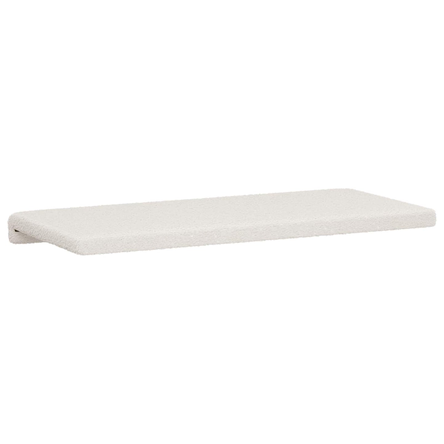 Bench Cushion Sherpa Fabric Cream Depth 35 cm
