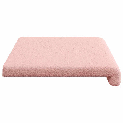 Bench Cushion Sherpa Fabric Pink Depth 35 cm