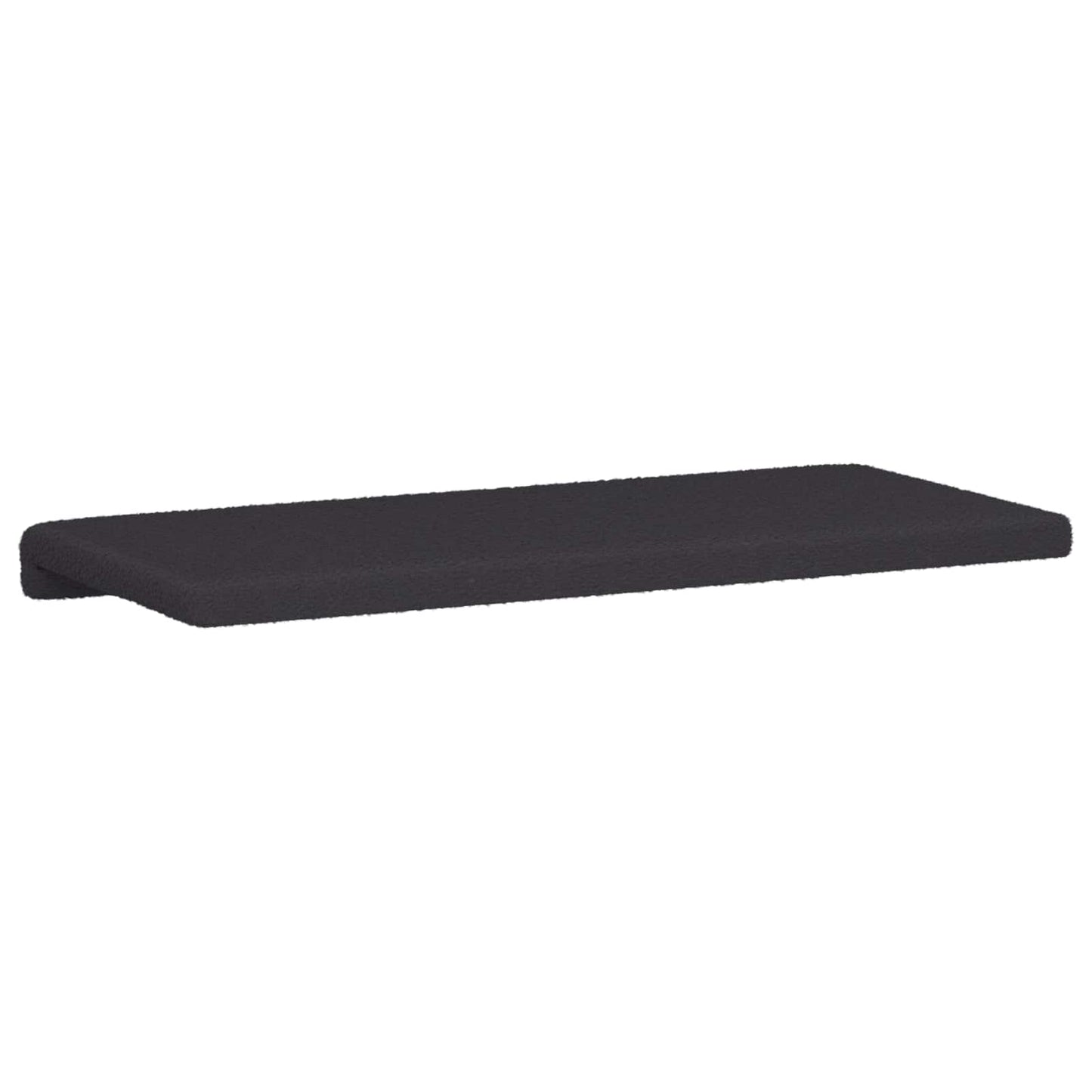 Bench Cushion Sherpa Fabric Dark Grey Depth 35 cm