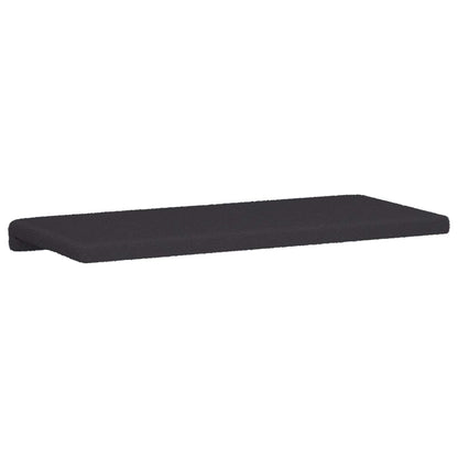Bench Cushion Sherpa Fabric Dark Grey Depth 35 cm