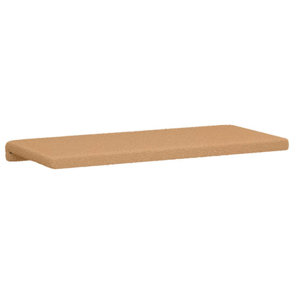 Bench Cushion Sherpa Fabric Beige Depth 35 cm