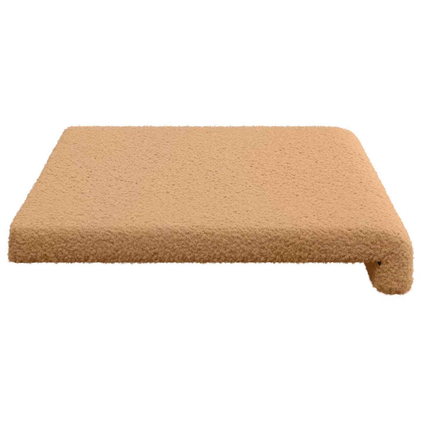 Bench Cushion Sherpa Fabric Beige Depth 35 cm