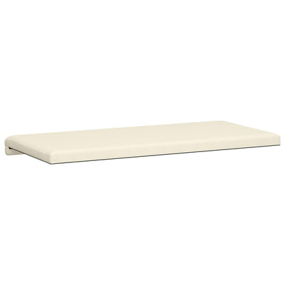 Bench Cushion Textured Velvet Cream Depth 35 cm