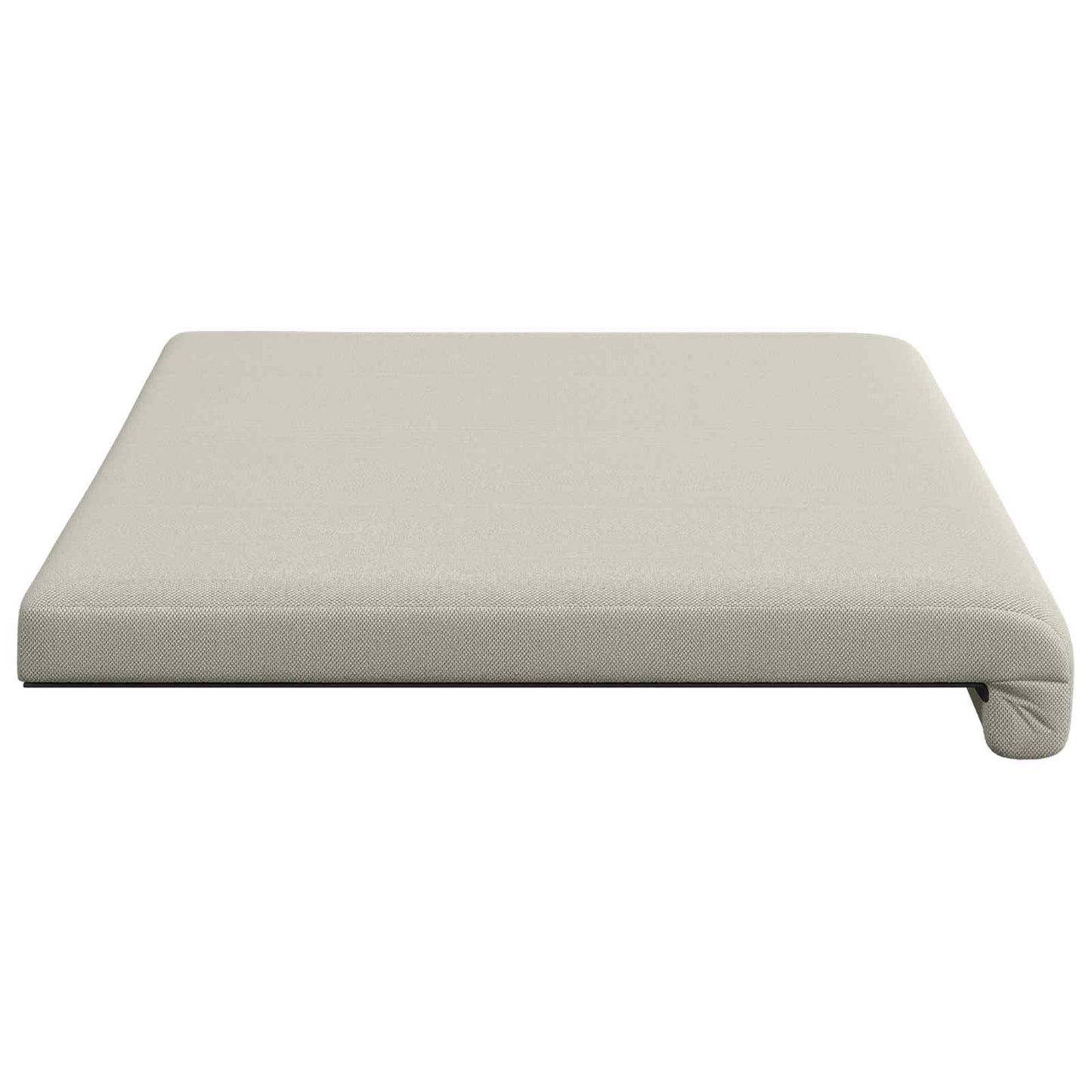 Bench Cushion Textured Velvet Oatmeal Depth 35 cm