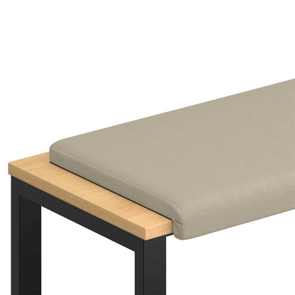 Bench Cushion Textured Velvet Sand Depth 35 cm