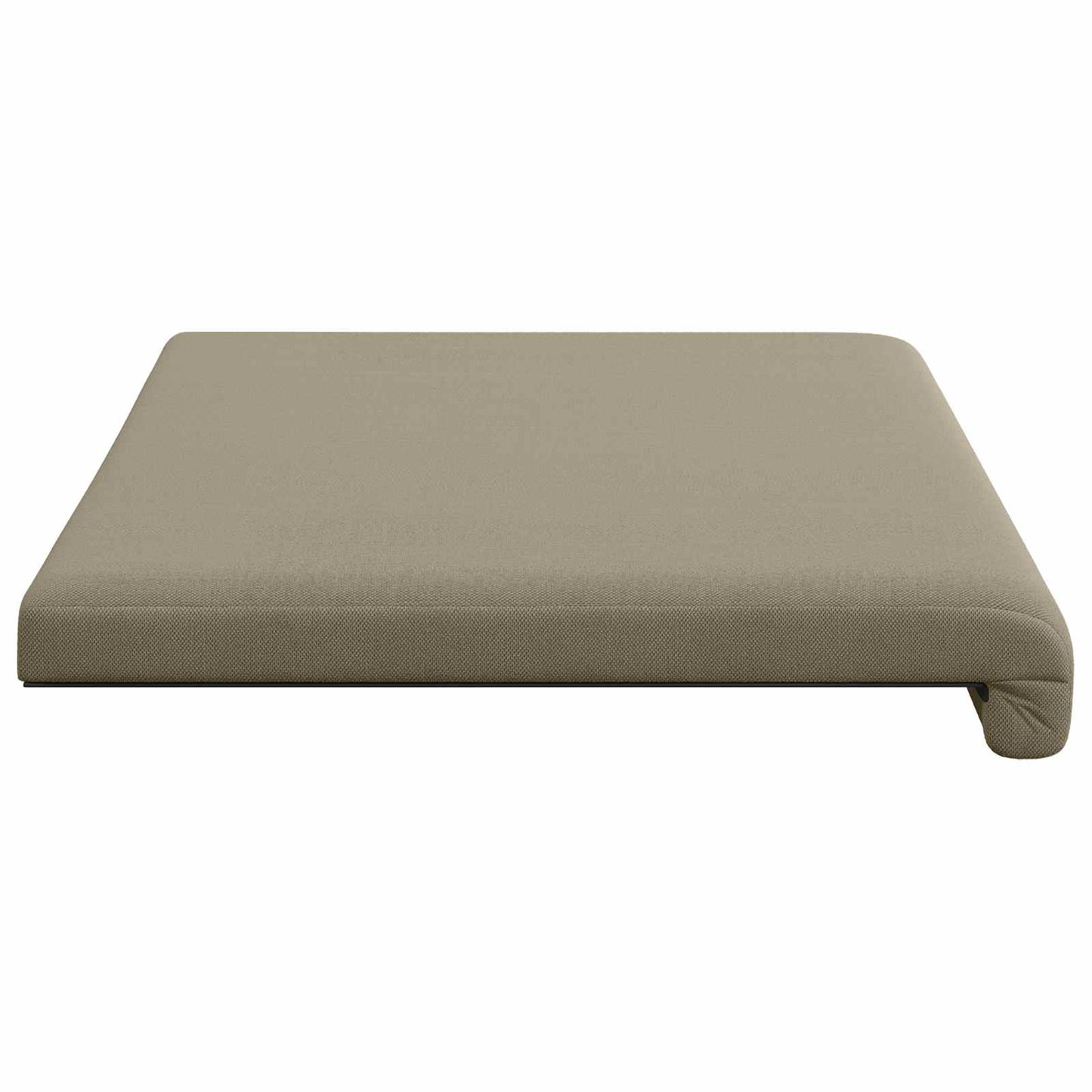 Bench Cushion Textured Velvet Khaki Depth 35 cm
