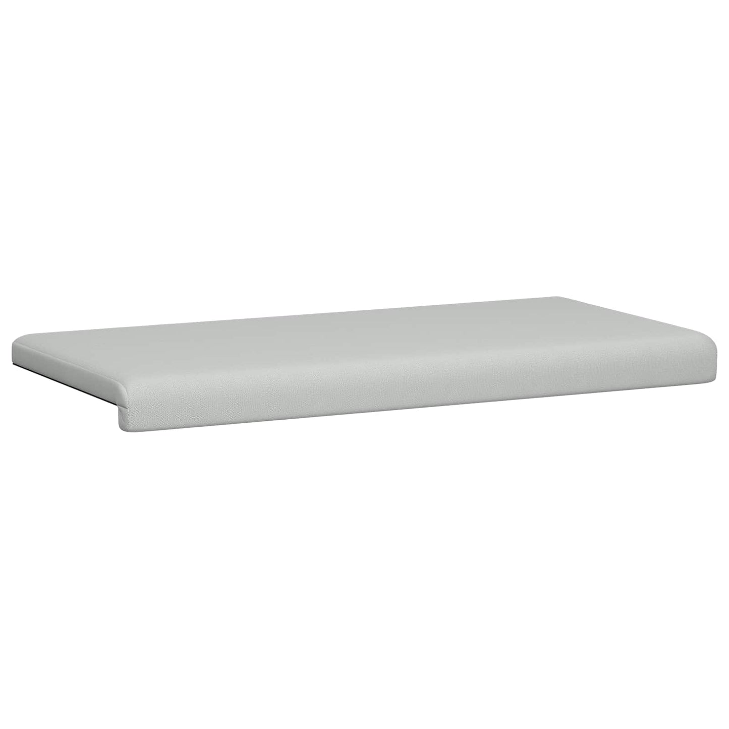 Bench Cushion Textured Velvet Light Grey Depth 35 cm