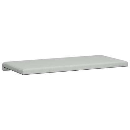Bench Cushion Textured Velvet Light Grey Depth 35 cm
